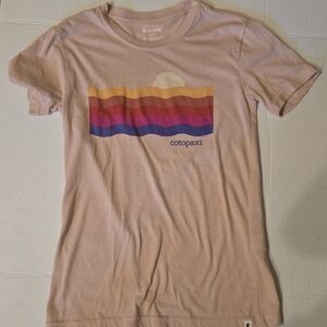 Cotopaxi Sun Disco Wave Tee Shirt Pink XS